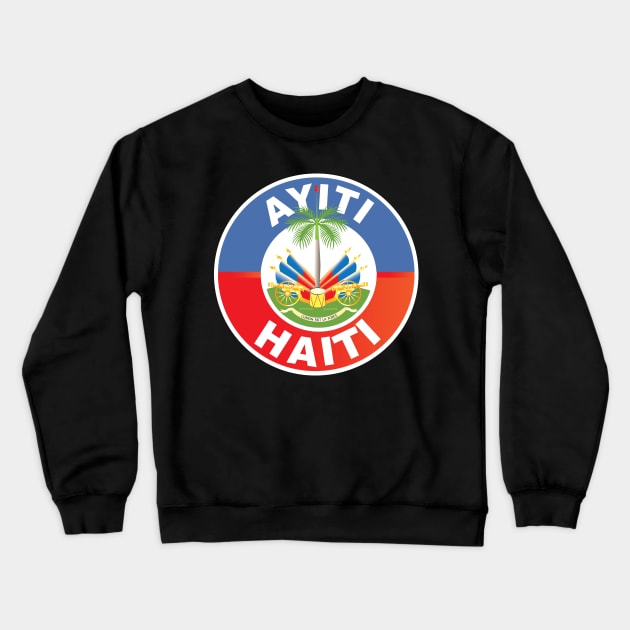 Haiti logo, T shirt, masks ect.. Crewneck Sweatshirt by Elcaiman7